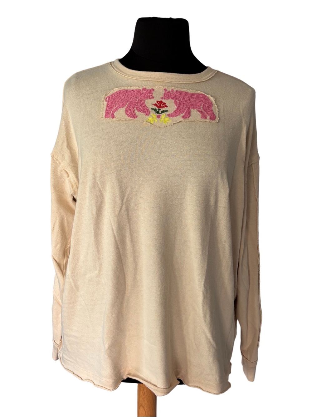 Free People We The Free Embroidered All My Heart Long Oversized Sleeve size M - Picture 2 of 9